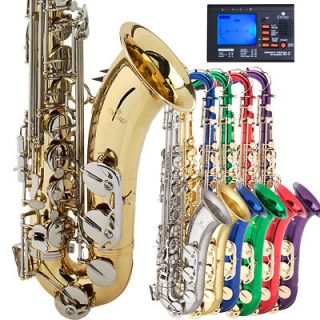 Cecilio 2Series Bb Tenor Saxophone Sax Gold Silver Red