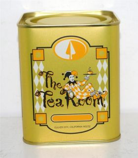 NEW Pierrots THE TEA ROOM Harlequin Jester EMPTY Tin Box Container 