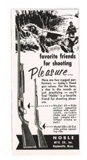   Noble Shotgun Model 60 235 Dog English Pointer Hunter Vintage Print Ad