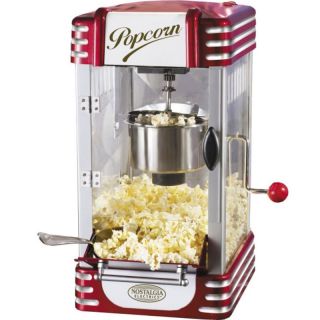   Home 8 Cup Retro Hot Oil Popcorn Machine, Mini Kettle Pop Corn Maker
