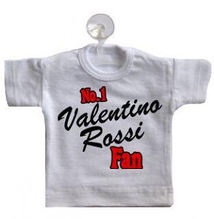 No 1 Valentino Rossi Fan Mini T Shirt for Car Window CHOOSE ANY TEXT
