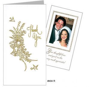 25 Master Mount Wedding Photo Thank You Cards & Envelopes