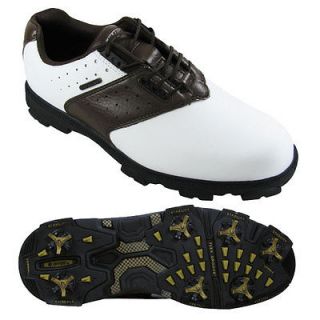 Hi Tech Dri Tec Spirit Golf Shoes White/Walnut 10.5 US
