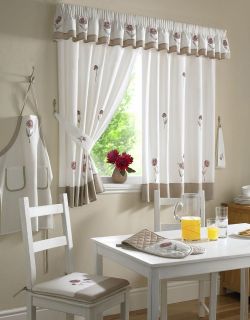 Luxury Kitchen Curtains Including Pair Of Tie Backs