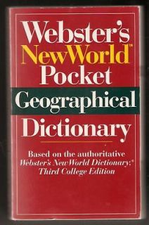 Websters New World Pocket Geographical Dictionary Religion, Mythology 