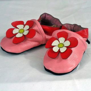 NWOT Baby Girls Size 0 6 Mos. Augusta Hawaiian Flower Leather Booties