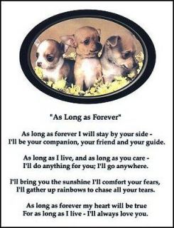 New! CHIHUAHUA PUPPY print FOREVER.. art poem