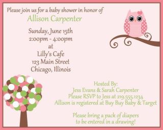   Shower Invitations, Set of 10 with envelopes, for Baby Girl, FREE ship