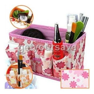   Multifunction Folding Makeup Cosmetics Storage Box Organizer Flower