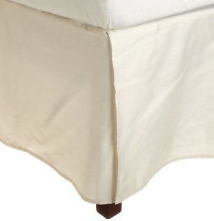 Made in the USA! Solid Extra Long Twin Tailored Box Pleated Bed Skirt