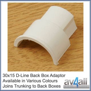 Line 30x15 Box Adaptor Cable Covers Trunking TV Wires