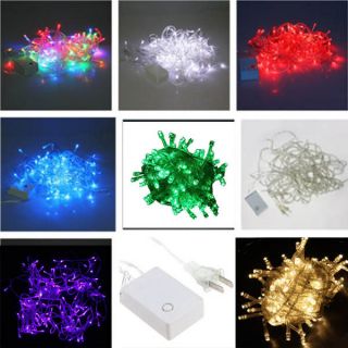 Color 32.8FT 100 Led String Fairy Light Christmas Tree Wedding Party 