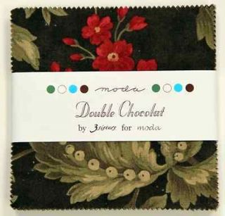   DOUBLE CHOCOLAT BY 3 SISTERS Charm Pack, (42) 5 Quilt Fabric Squares