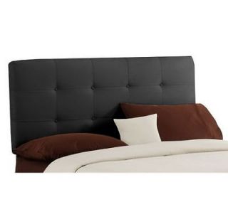 Home Reflections Ultrasuede Button Tufted Headboard KG BLACK