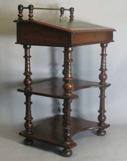 Fine English Walnut Open Davenport Desk c. 1870