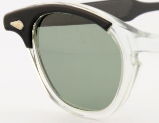   Optical Black & Clear Leading Liz Eyeglass Frames Vintage Sunglasses
