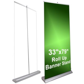   Portable Roll Up Banner Stand Trade Show Sign Display Booth