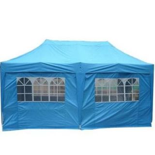 20x10 EZ Set Pop Up Canopy Gazebo Party Wedding Tent Waterproof Silver