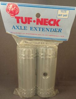 Old School Tuf Neck Axle Pegs Extenders for BMX Bikes Polished for 24 