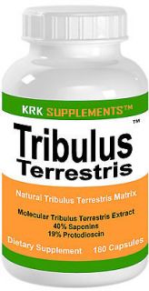 Bottle Tribulus Terrestris 180 Capsules Testosterone Booster KRK 
