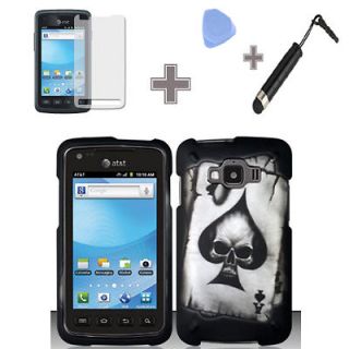 Samsung Rugby Smart i847 AT&T Rubberized Spade Skull Hard Case Cover 