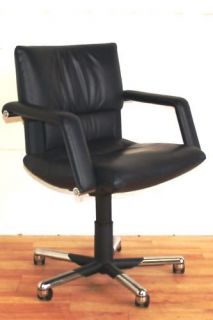 VITRA Imago Bellini Dark Blue Leather Office Chair VGC