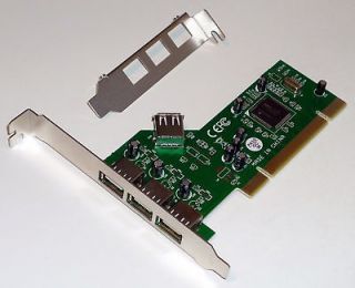   New USB 2.0 NEC Chipset 5 Port PCi Addon Card Hub High Speed 480mb
