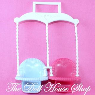   Loving Family Dream Dollhouse Pink Blue Twin Doll Swing Chair Seat