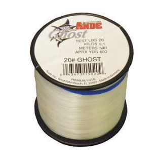 Ande Ghost Monofilament Fishing Line 25 Lb. 500 Yds. Clear FREE 