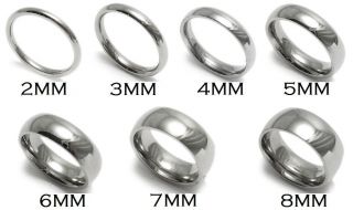 Stainless Steel Comfort Fit Plain Wedding Band Ring, Men & Women   R11 