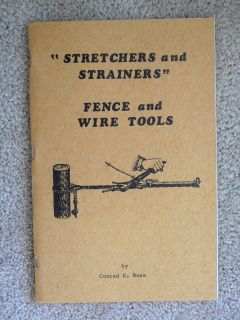 FENCE STRETCHER & WIRE TOOL BOOK   BOSE 1975   NOS New Old Stock