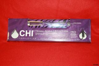 Chi Zebra Wild Purple Tribal Collection 1 Hair Straightening Flat 