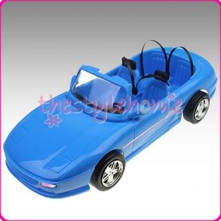 Seats Blue Convertible Car For Barbie Ken Jenny Dolls Great Gift 
