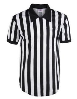 NEW Football Hockey Lacrosse Officials Referee Jersey Ref Shirt Black 