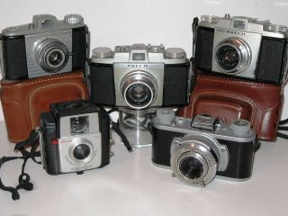 Lot of (5) Vintage Kodak Camera Model 35, STARLETT, & PONY 