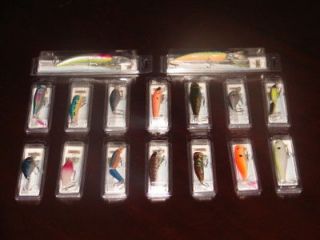 Lot of 16 NEW In The Box Bass Pike Musky Muskie Fishing Tackle Lures