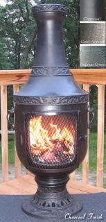Venetian Chiminea Outdoor Fireplace, 3 Finishes