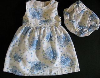 GYMBOREE Linen Blend Flower Print Dress Easter Basket ~ Girls 18 24 