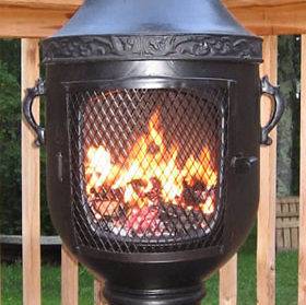 Wood Burning Outdoor Fireplace Venetian Chiminea New
