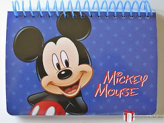 Disney Mickey Mouse Blue Spiral Autograph Book   New Mv5
