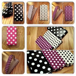 STYLISH POLKA DOTS SERIES LEATHER FLIP MOBILE PHONE BACK CASE COVER 