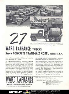 1951 Ward LaFrance Concrete Mixer Truck Brochure