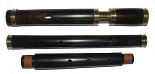   New African Black Wood Tunable Irish D   Flute With Wooden Hard Case