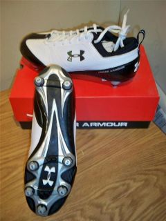 NEW IN BOX Under Armour Proto Speed Low D Football Cleat   White 