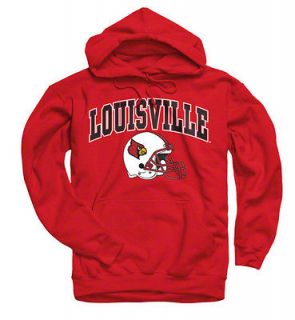 Louisville Cardinals Red Football Helmet Hooded Sweatshirt