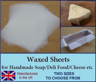   Waxed Paper Food Wrap Deli Freezer Paper Craft Soap Wrap Choose Size