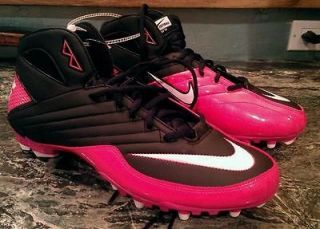 New Mens Nike Speed TD 3/4 Football Cleats Molded Pink Black sz 10 11 