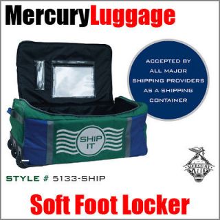 Mercury Luggage Soft Footlocker 420 Denier Rip Stop Nylon 5133 SHIP 