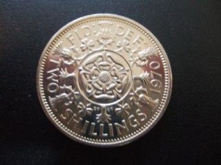 1970 PROOF TWO SHILLINGS FROM A ROYAL MINT PROOF SET.
