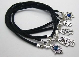   String Kabbalah Evil Eye Hamsa Hand Charms Good Luck Bracelets 20cm